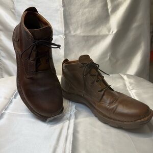 Rocky Mens Dark Brown Chukka Boots 3 Lacer Slip& Oil Resistant Rubber Sole Work